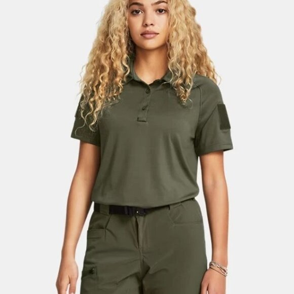 Under Armour 1379206-390 Women's Tac Elite Polo Shirt, S/P, NEW - Picture 1 of 3